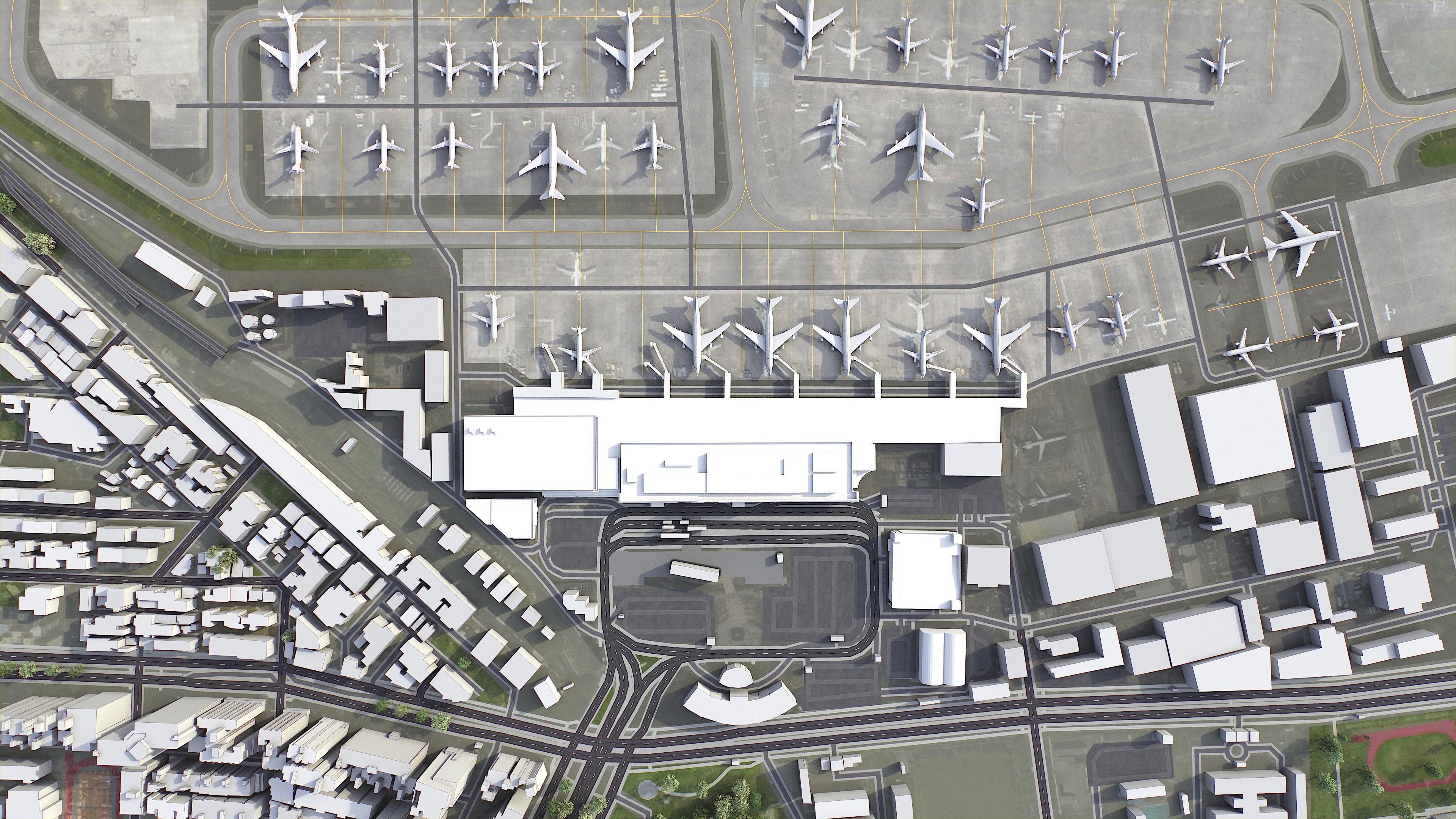 Taipei Airport Low-poly 3D model_5