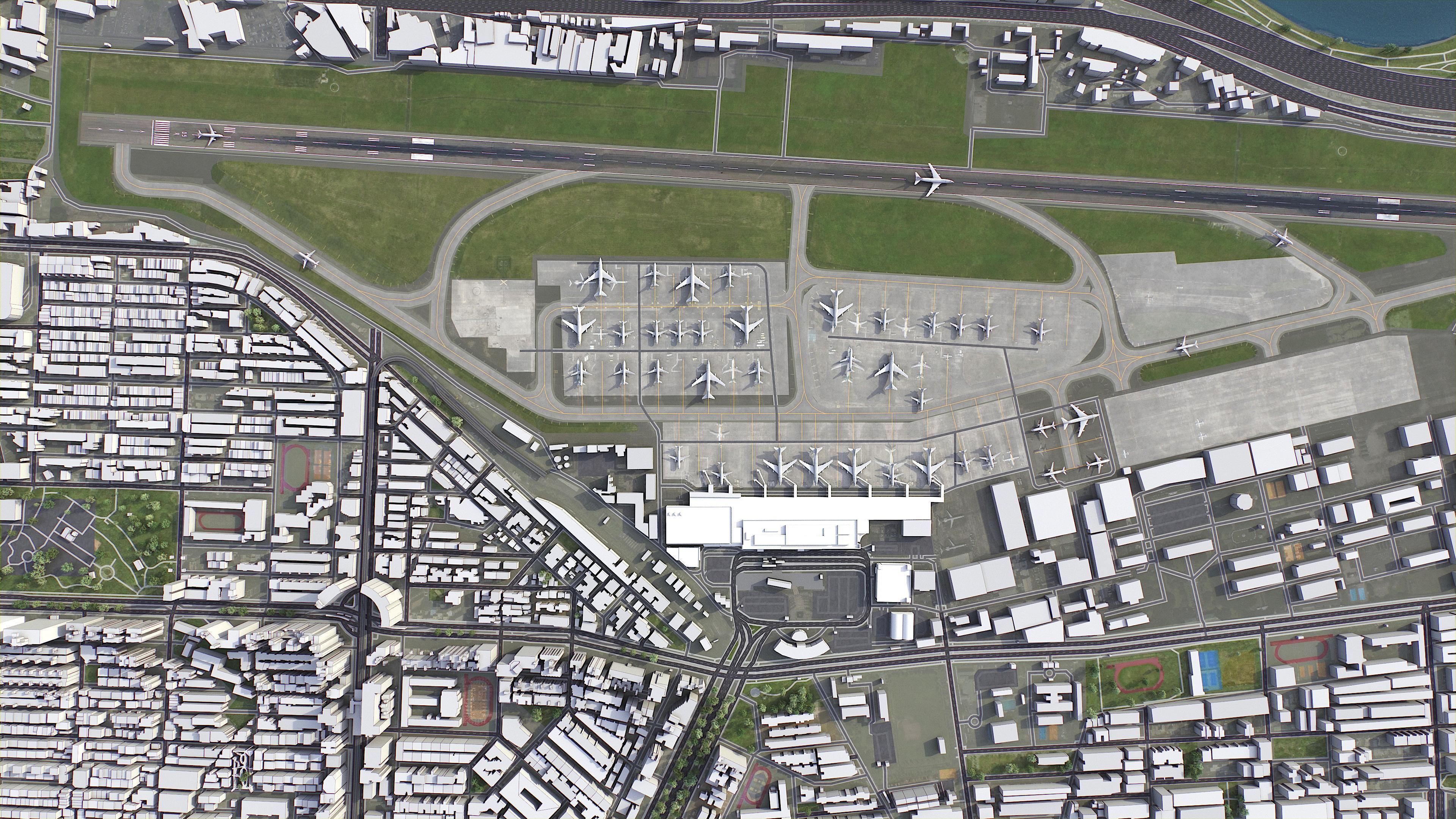 Taipei Airport Low-poly 3D model_6