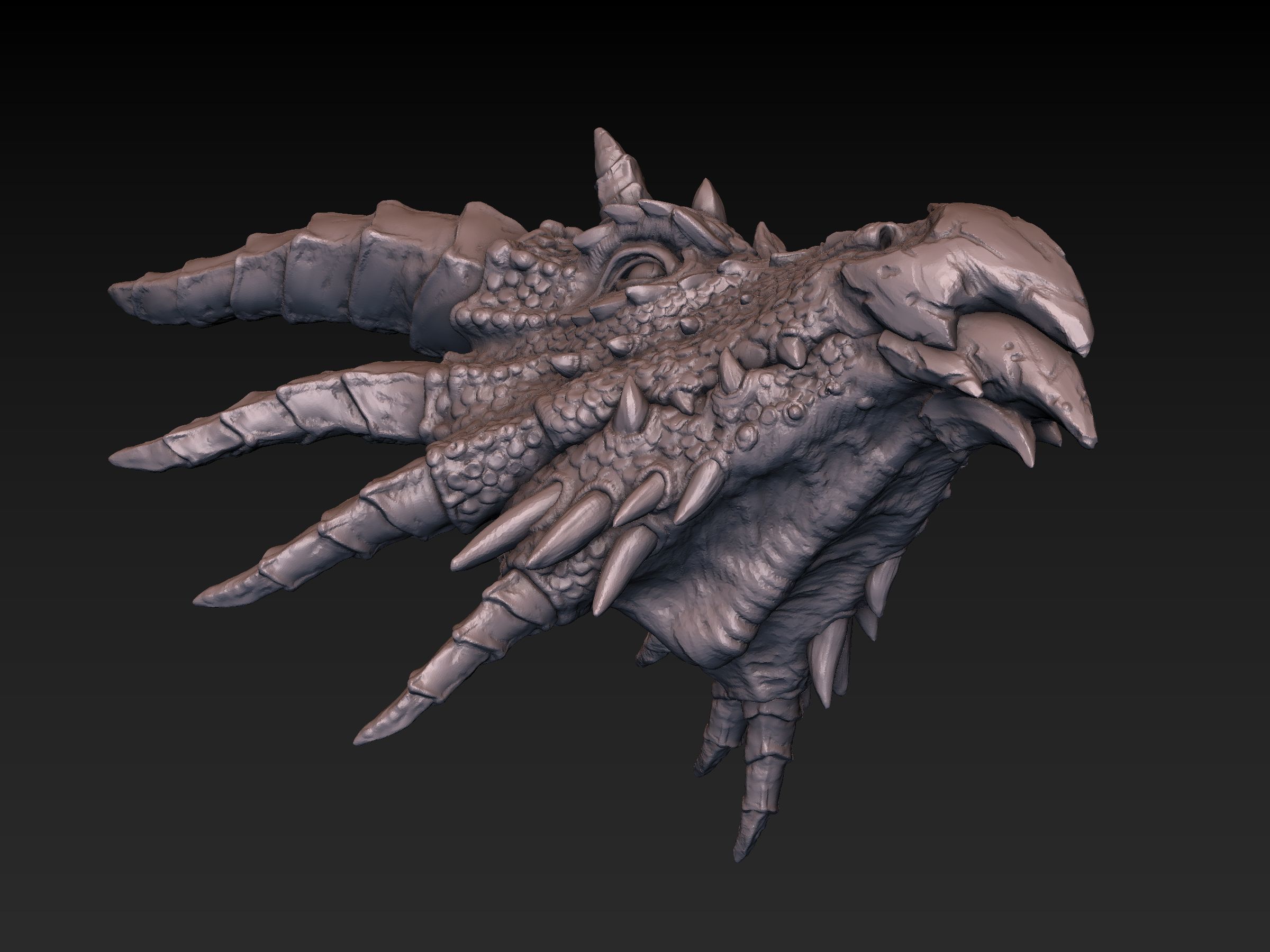 Dragon Head 3D print model_9