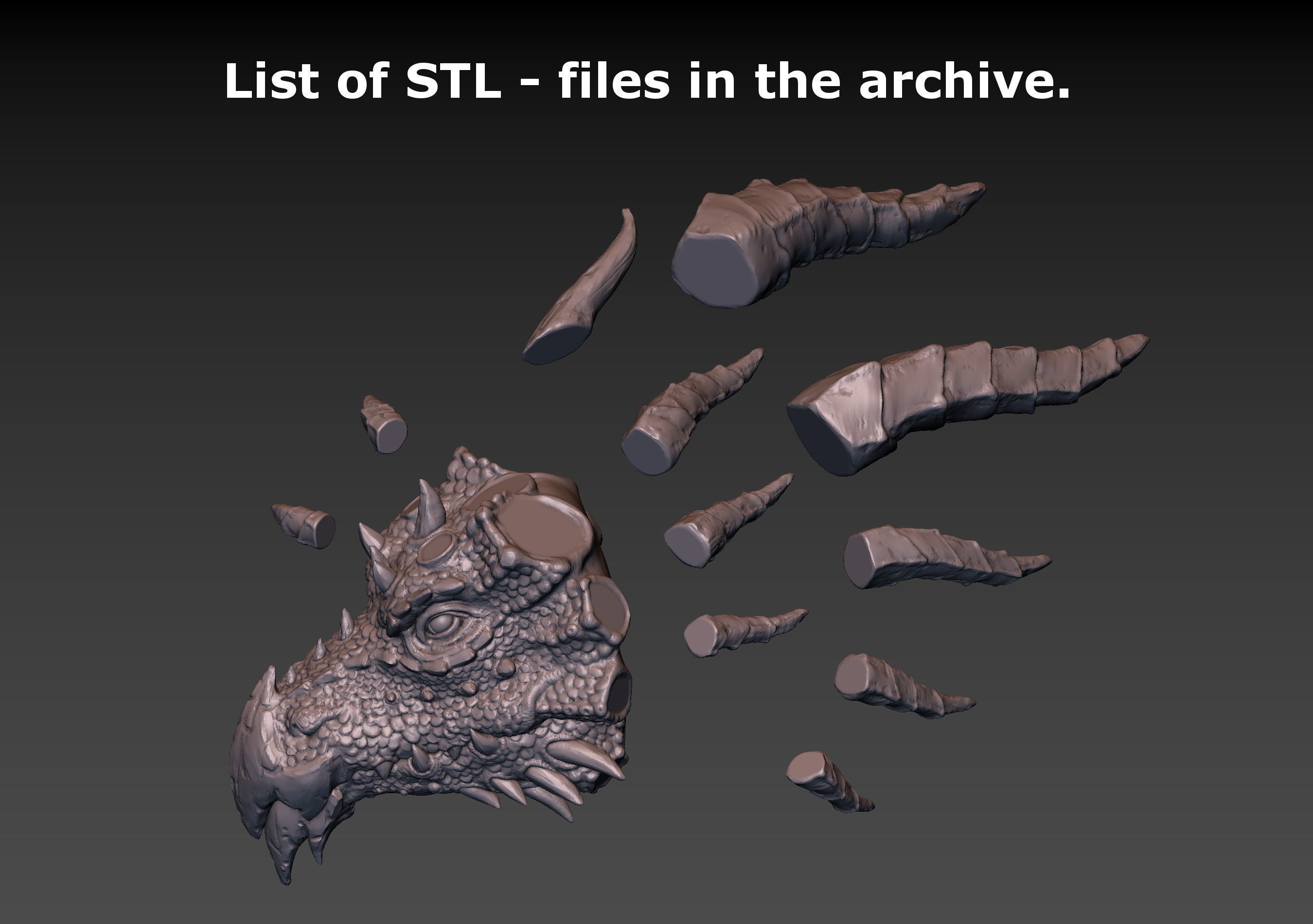 Dragon Head 3D print model_17