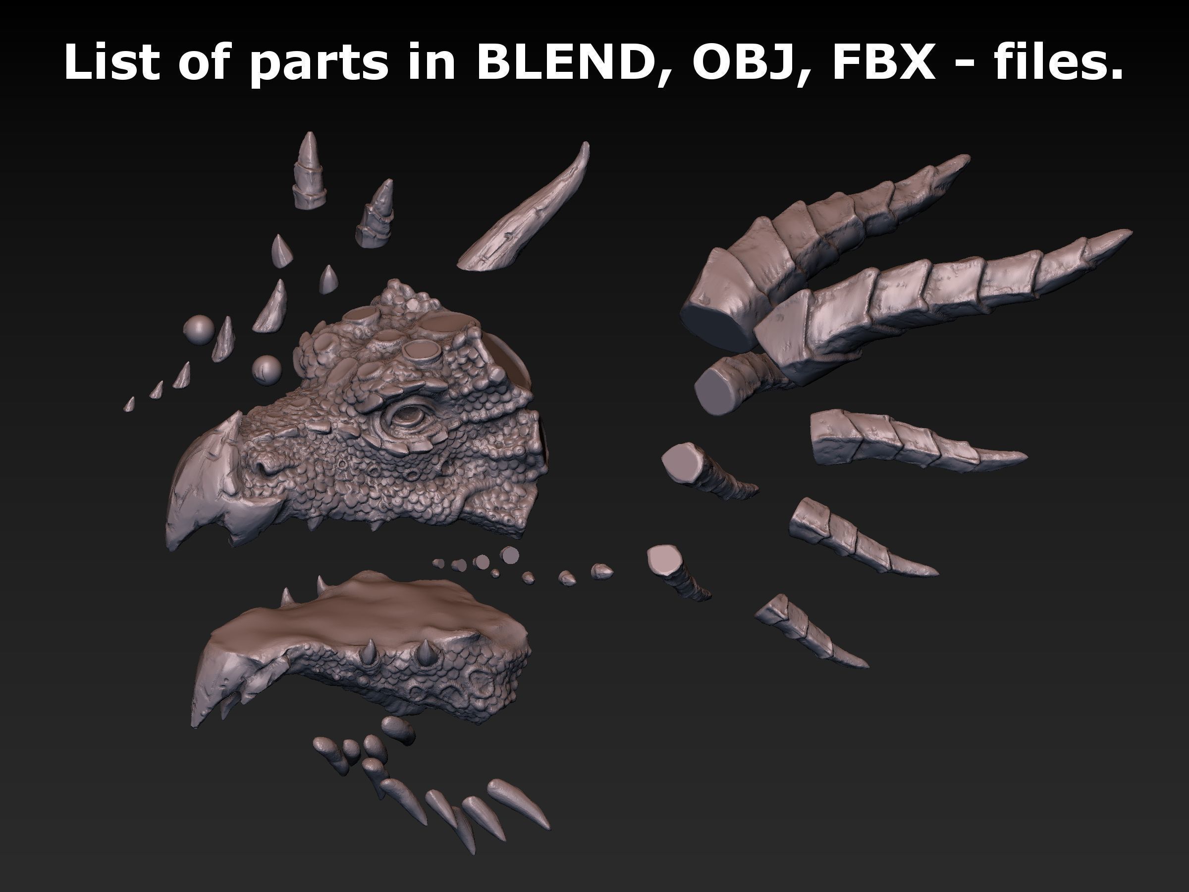 Dragon Head 3D print model_16