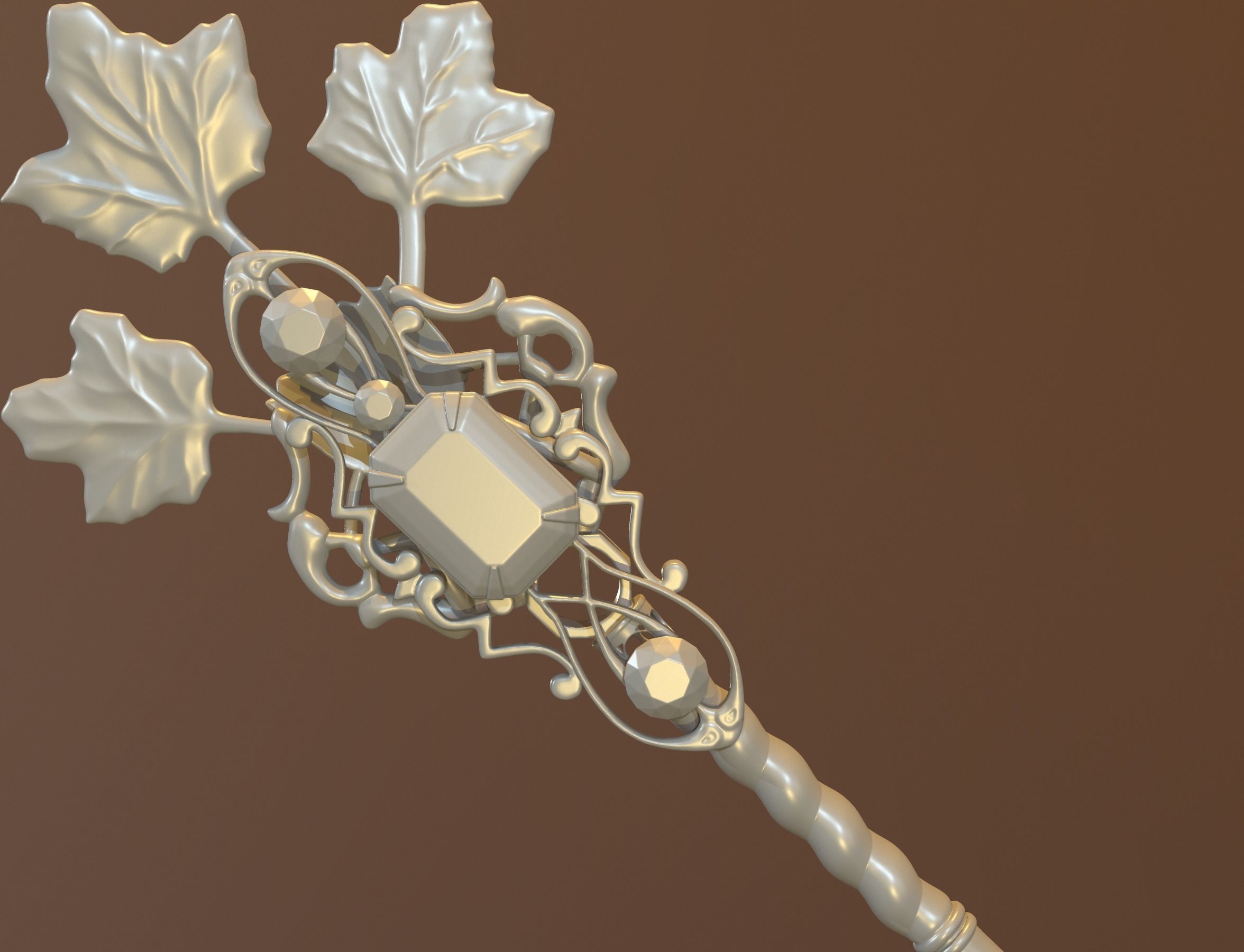 winter key 3D print model_6