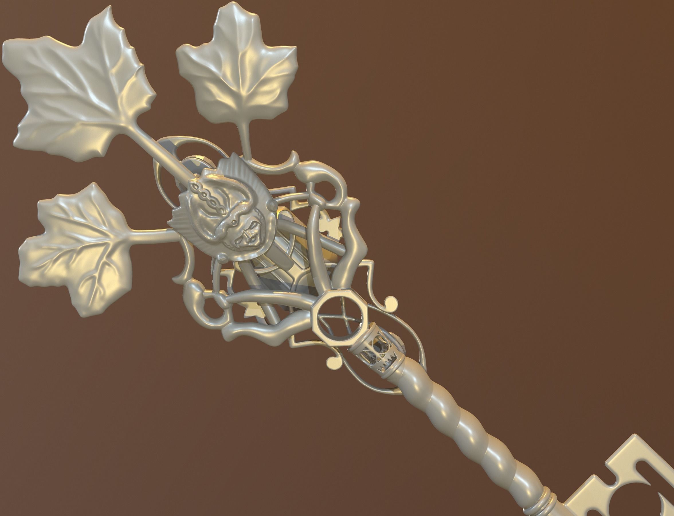winter key 3D print model_5