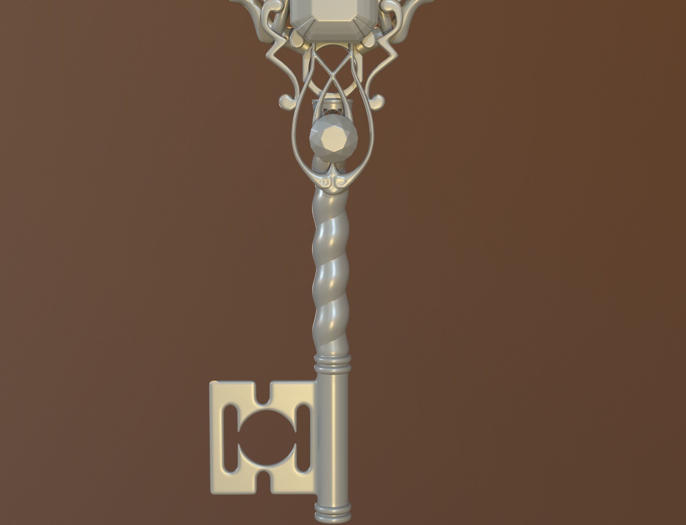 winter key 3D print model_11