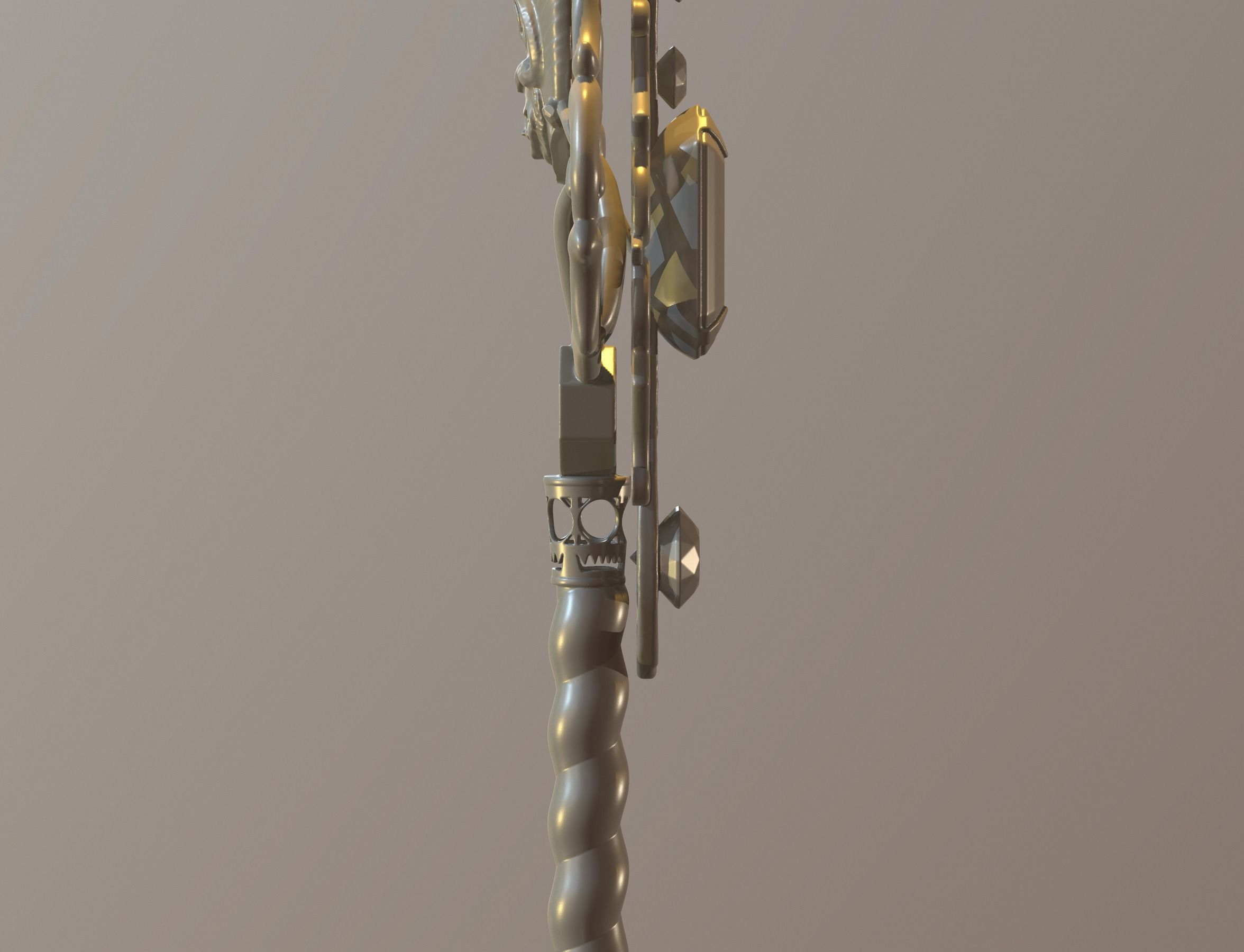 winter key 3D print model_24