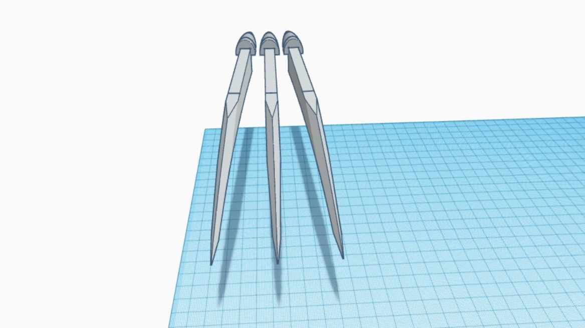Wolverine claws 3D model 3D printable | CGTrader