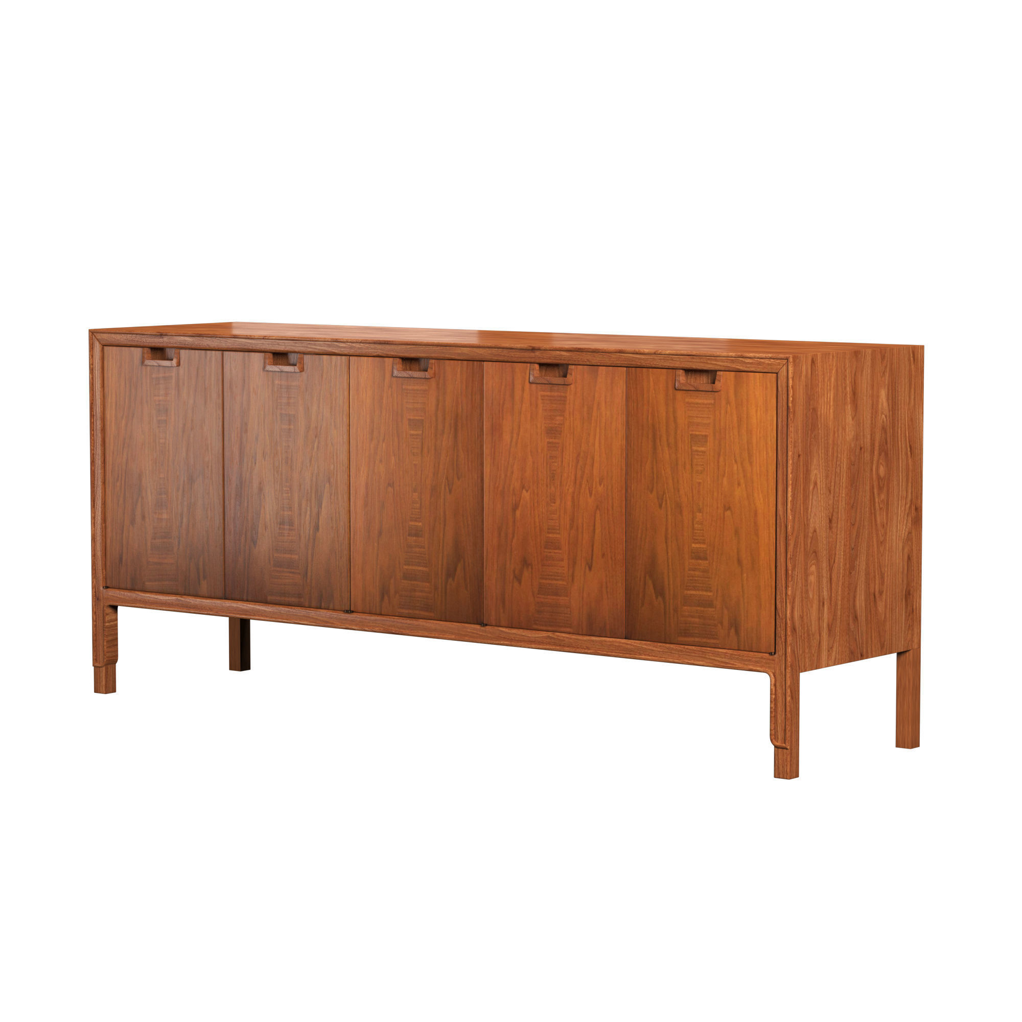 John Stuart Walnut Long Sideboard Credenza 3D model_3