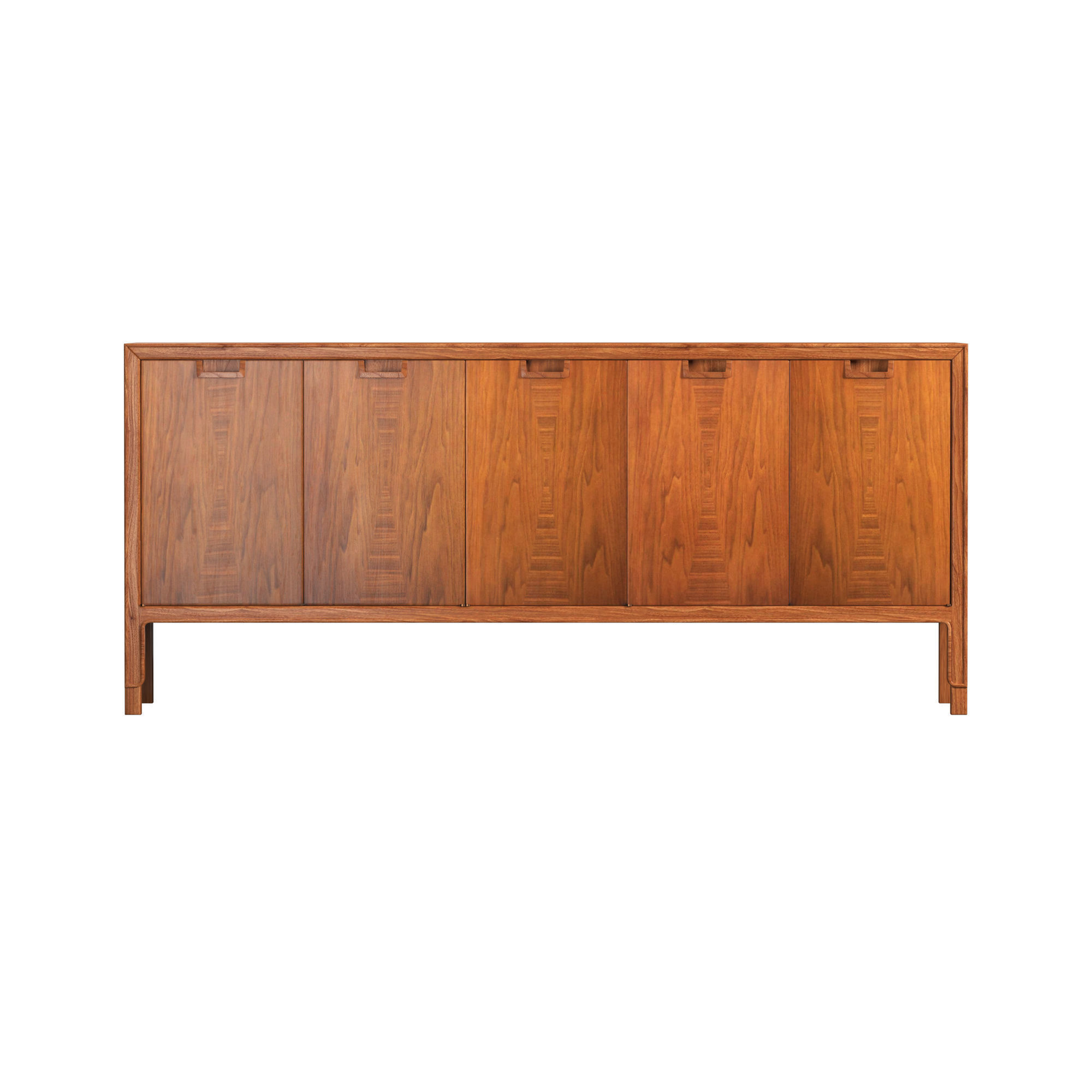 John Stuart Walnut Long Sideboard Credenza 3D model_1