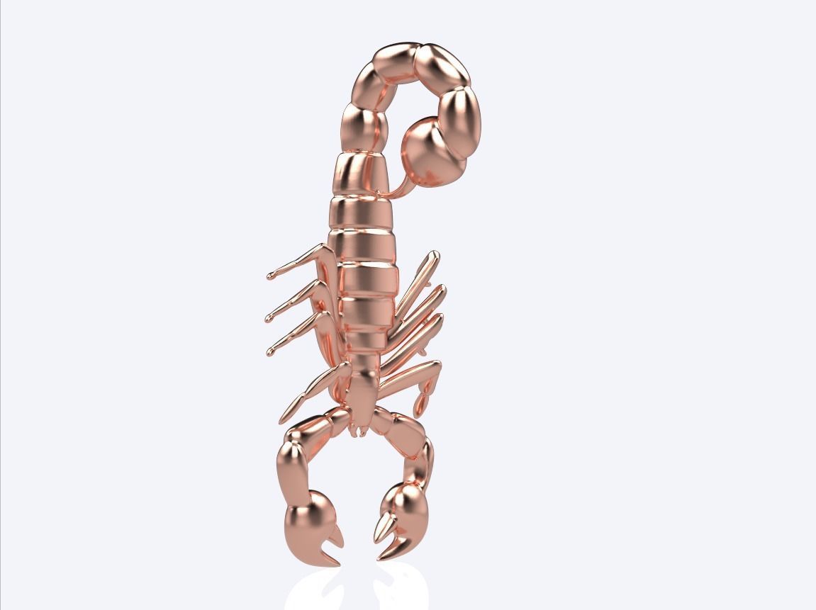 scorpion pendant 3D print model_16