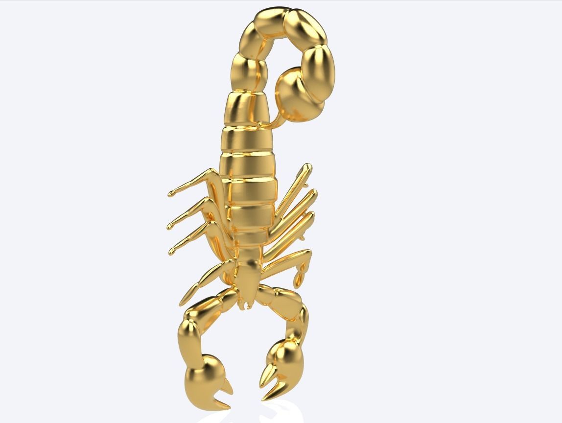 scorpion pendant 3D print model_11