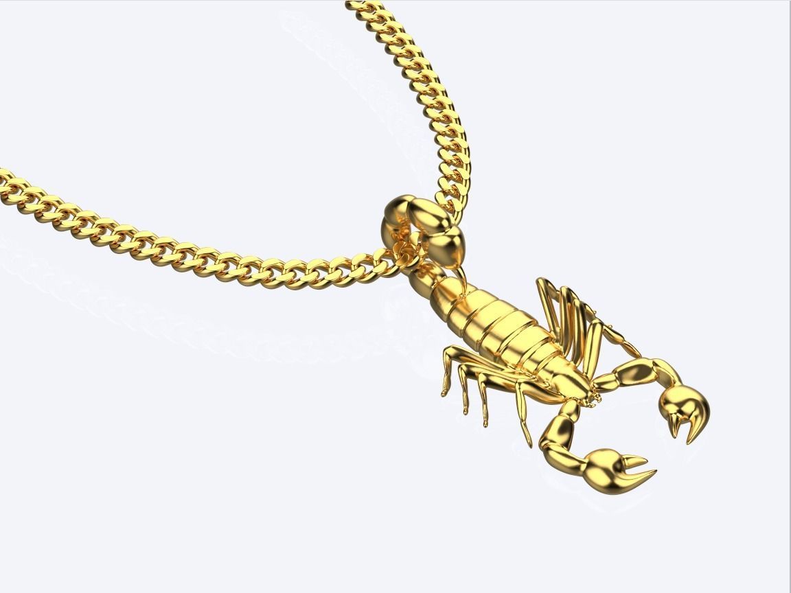 scorpion pendant 3D print model_1