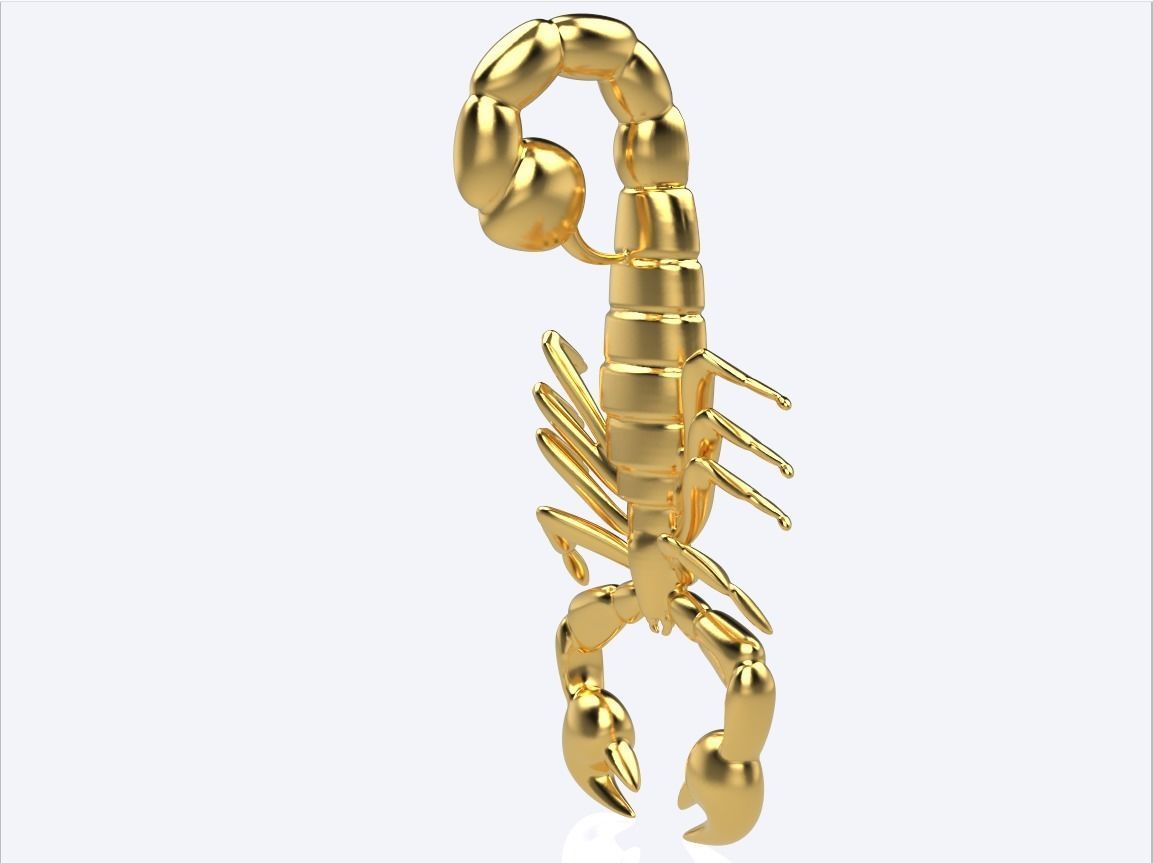 scorpion pendant 3D print model_10