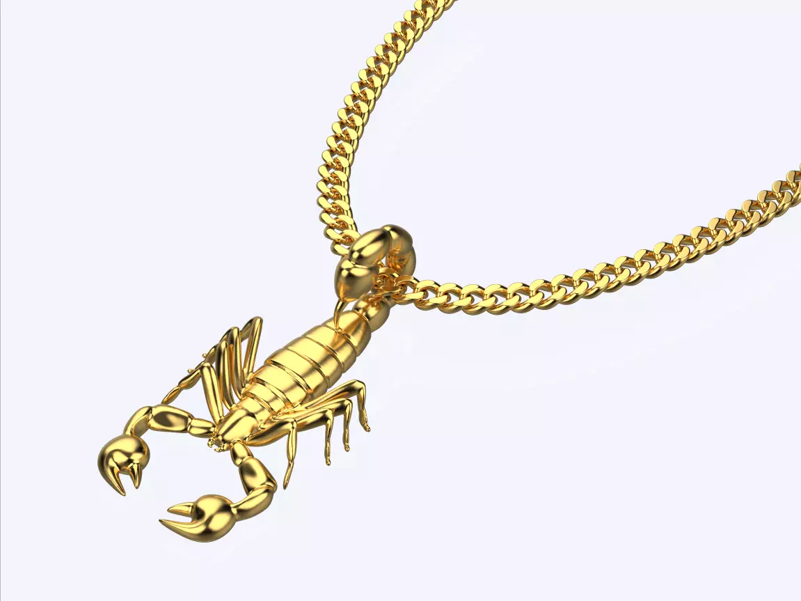 scorpion pendant 3D print model_0