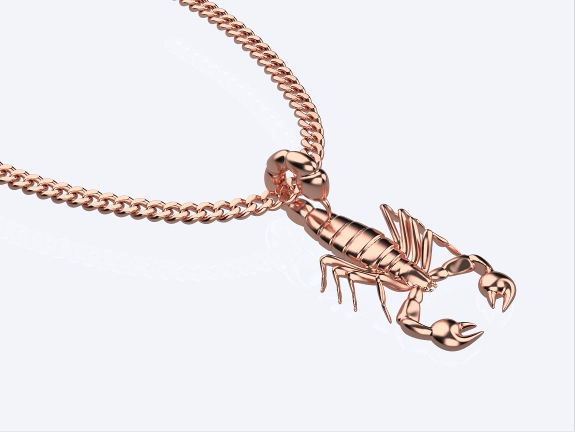 scorpion pendant 3D print model_7