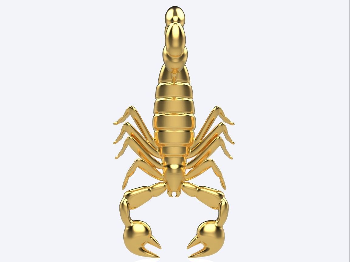 scorpion pendant 3D print model_9