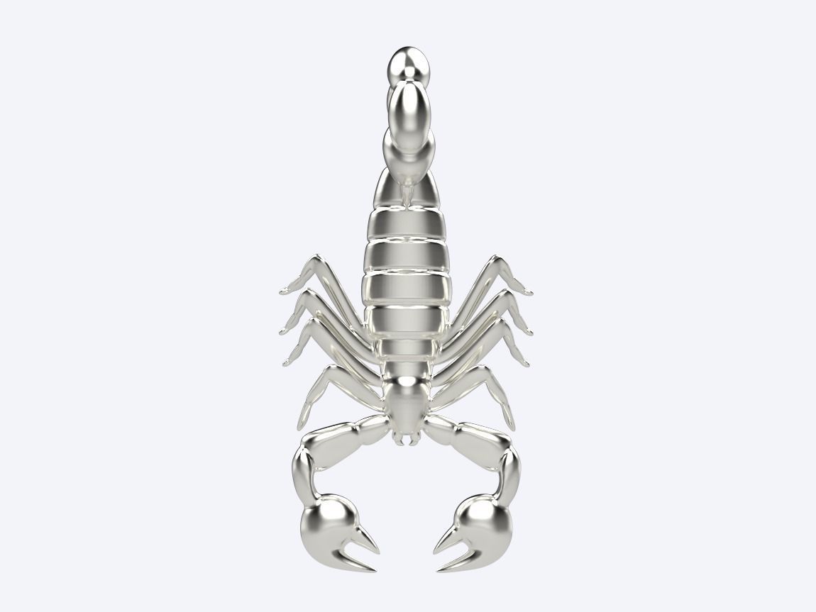 scorpion pendant 3D print model_12