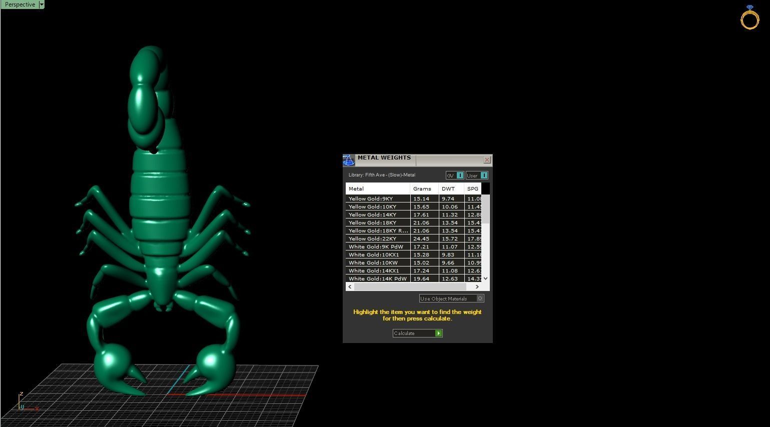 scorpion pendant 3D print model_33