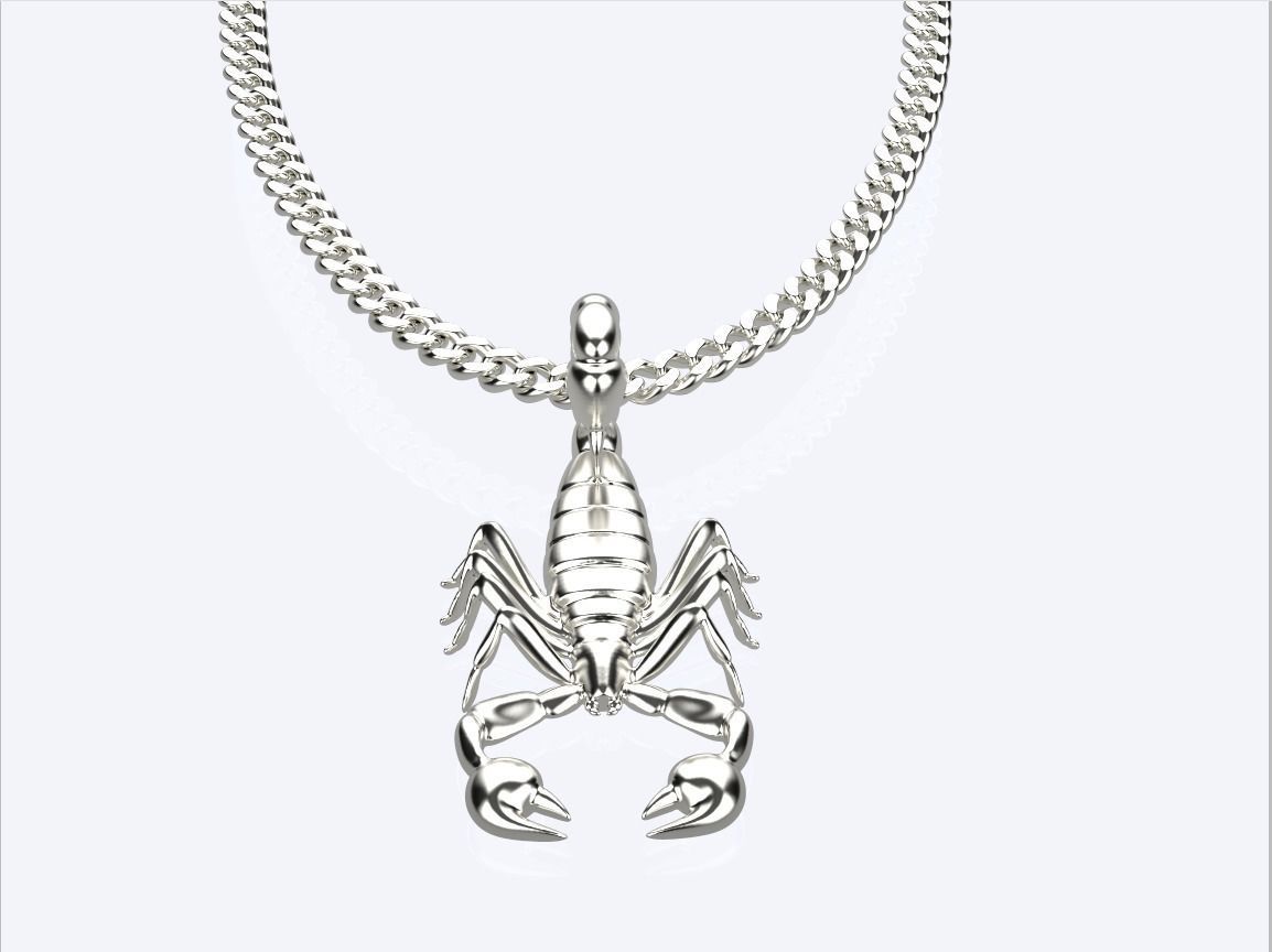 scorpion pendant 3D print model_5