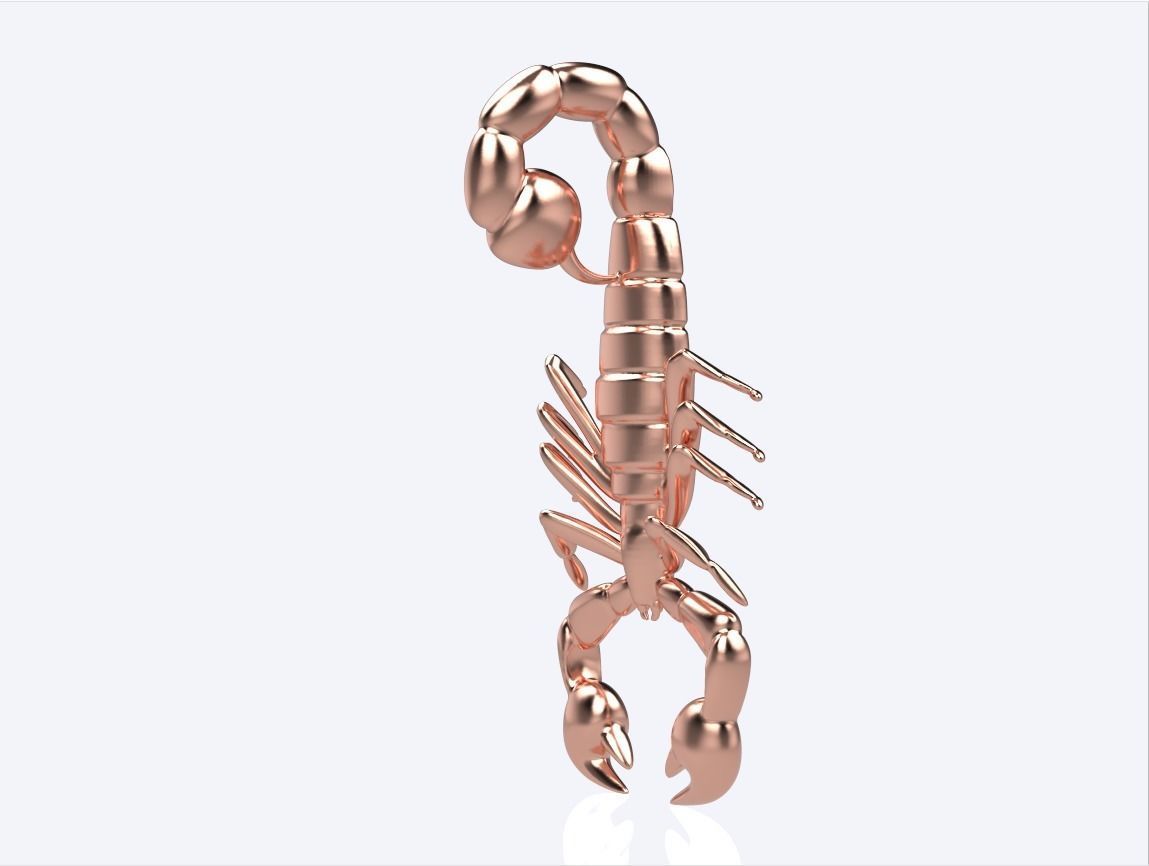 scorpion pendant 3D print model_17