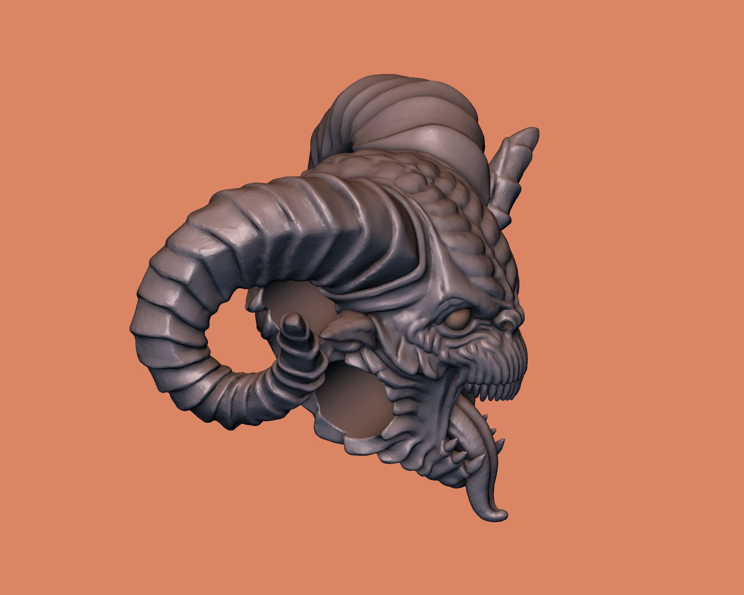 Demon Head BEAD 3D print model_12