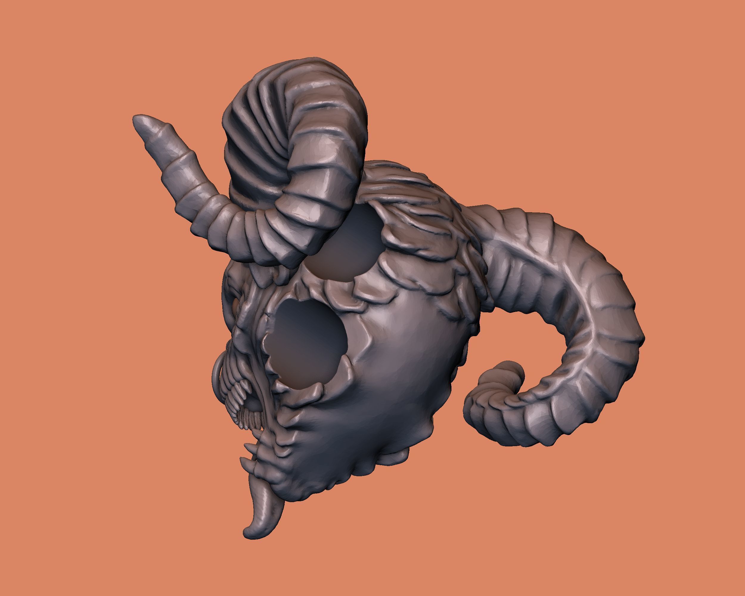 Demon Head BEAD 3D print model_4