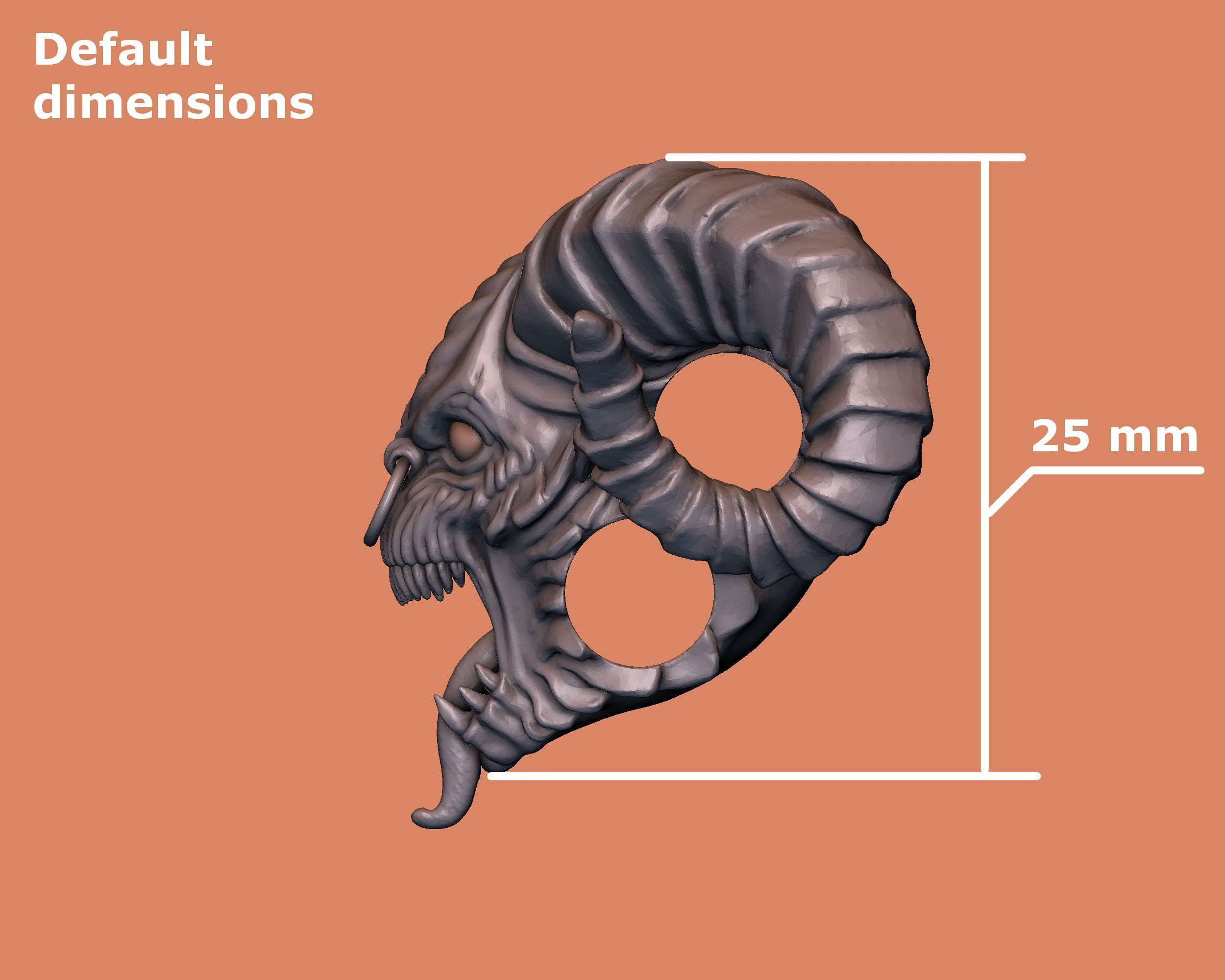 Demon Head BEAD 3D print model_9