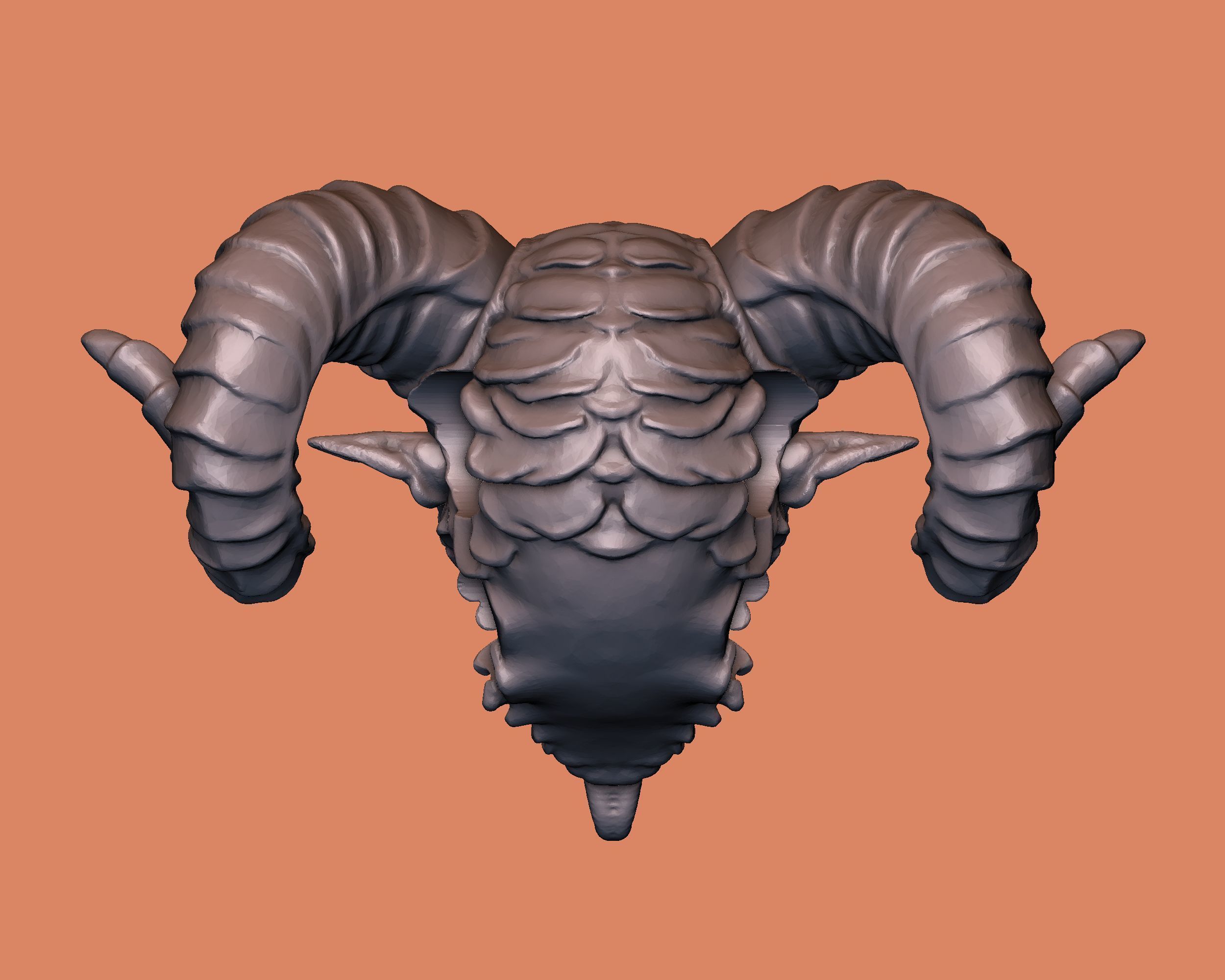 Demon Head BEAD 3D print model_6