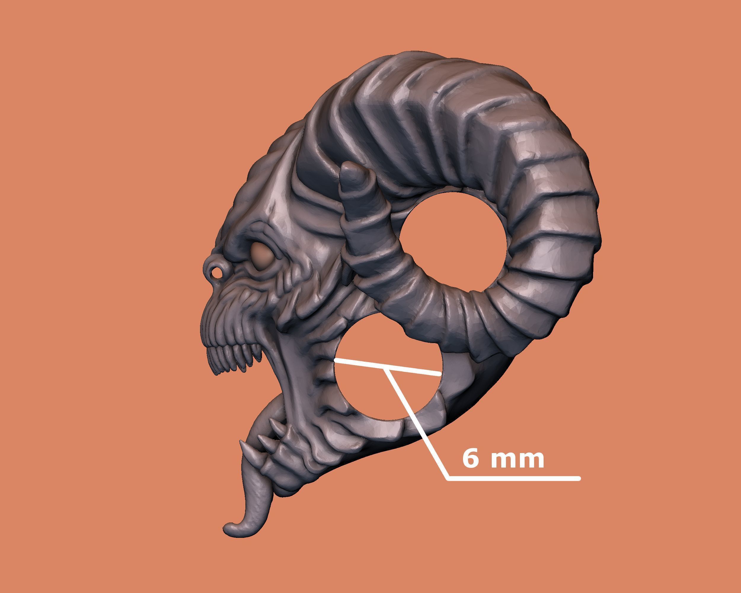 Demon Head BEAD 3D print model_10