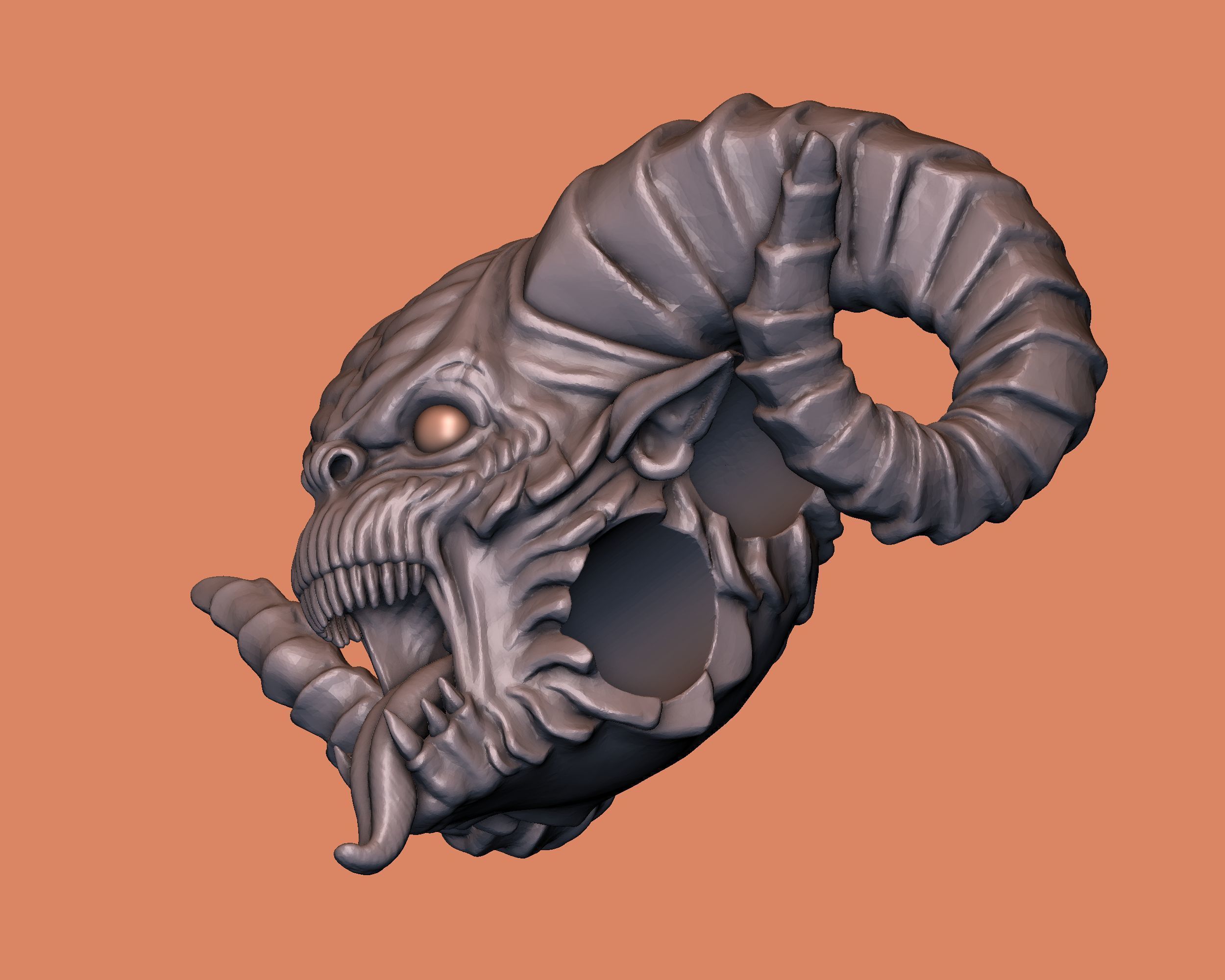 Demon Head BEAD 3D print model_11