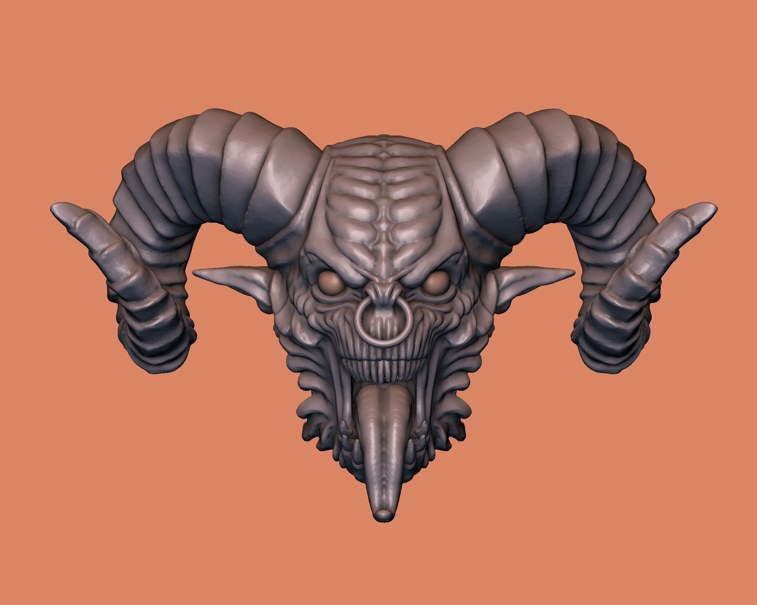 Demon Head BEAD 3D print model_5