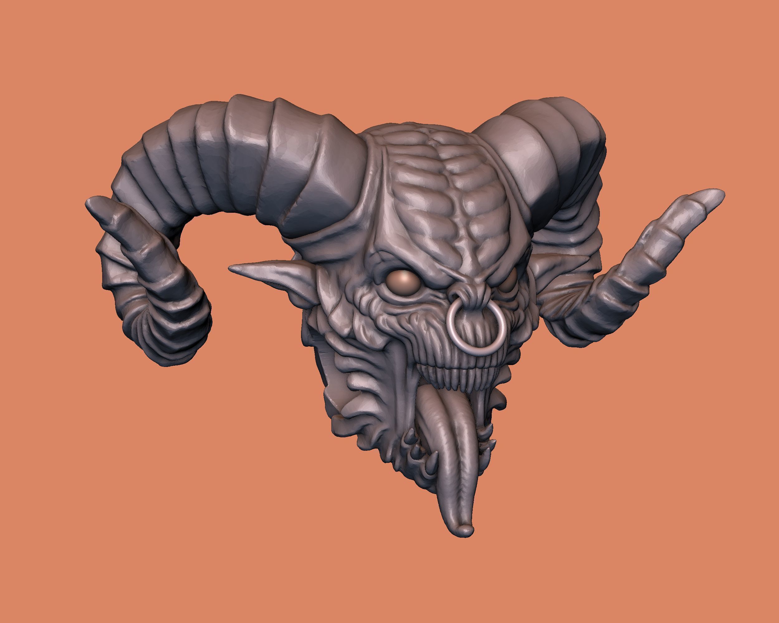 Demon Head BEAD 3D print model_1