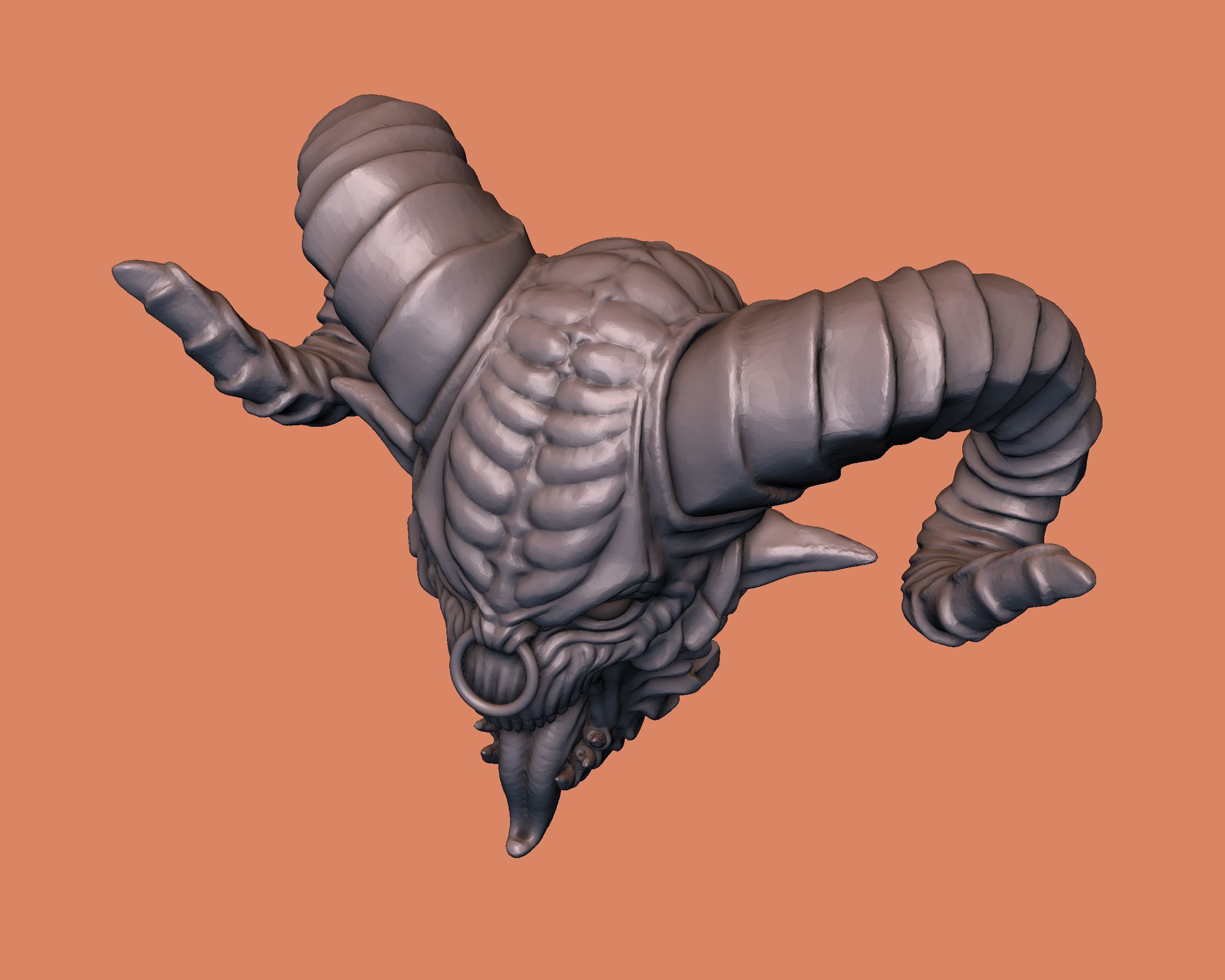 Demon Head BEAD 3D print model_2