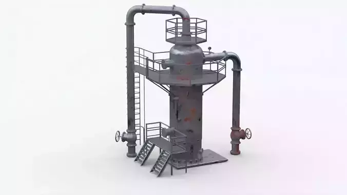 4K Scan Rusty Factory Exhaust pipe