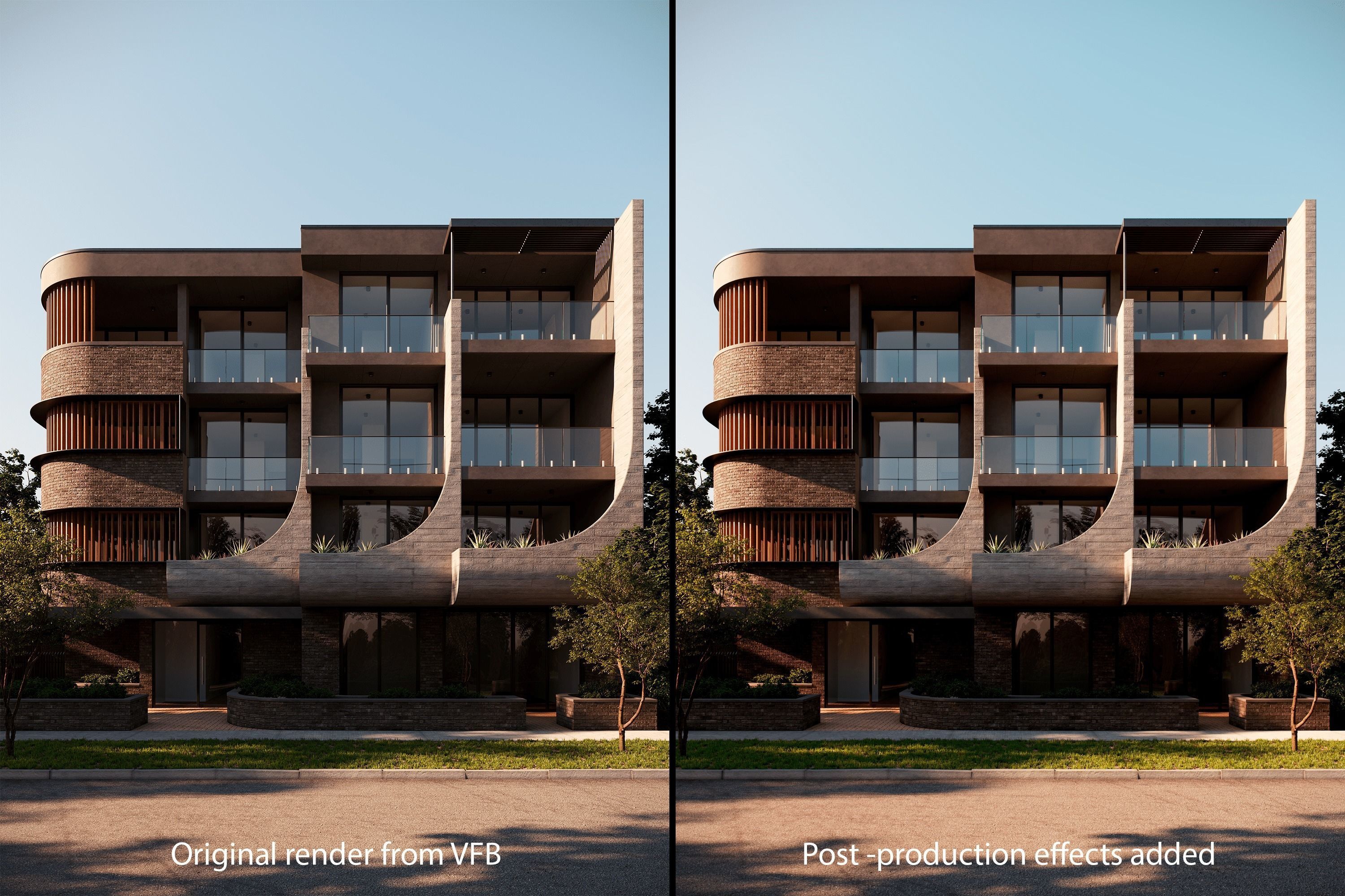 Residential Building Exterior Scene 3D model_12