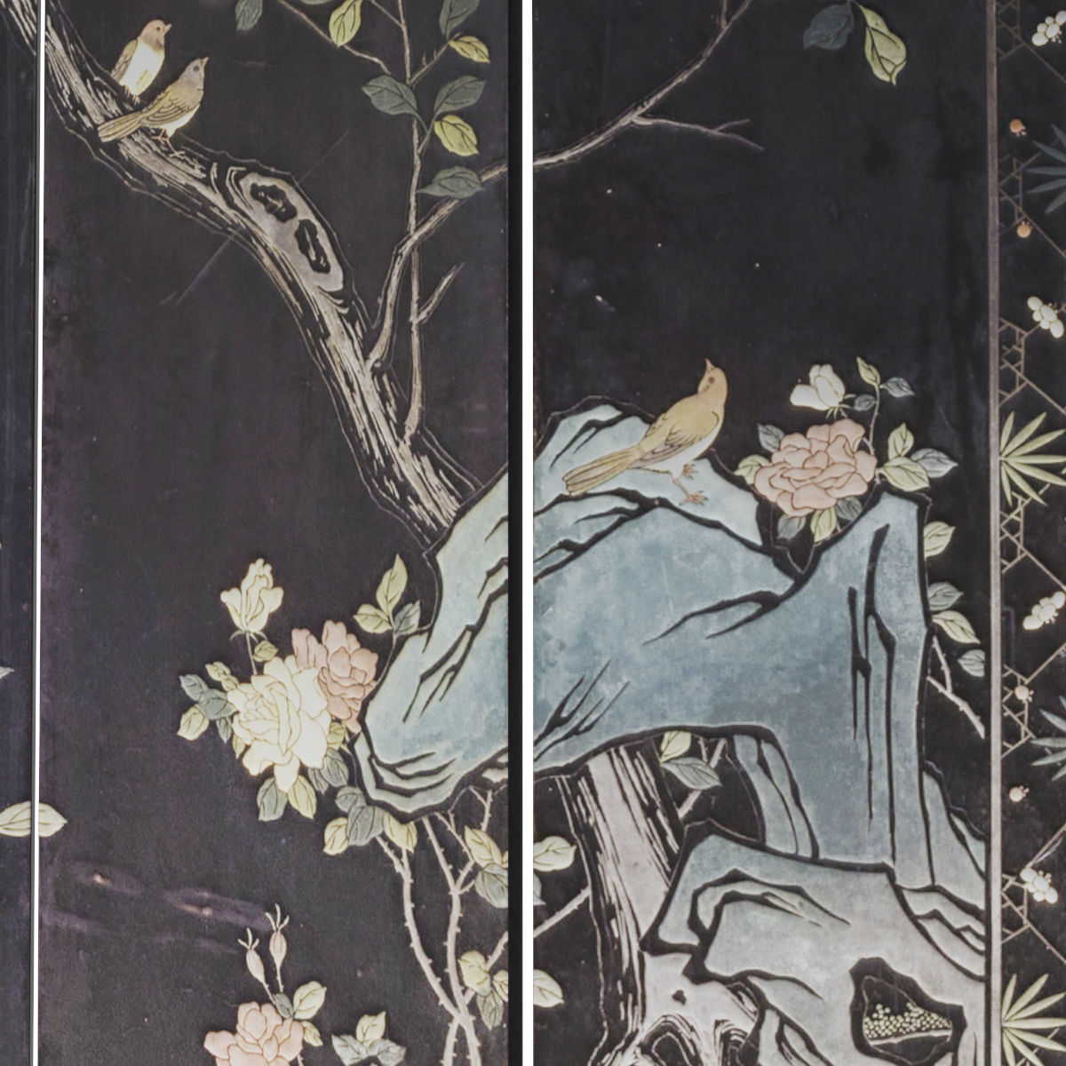 Chinese Black Lacquer Divider 3D model_3