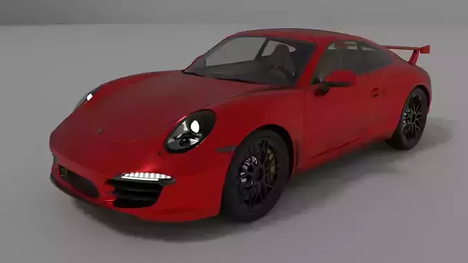 Luxury car Porshe 911 Carrera 4s based on a real car Free 3D model