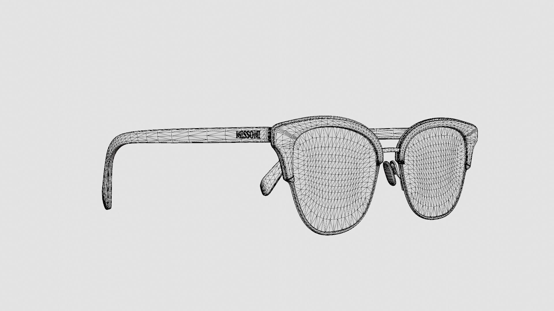 Missoni - MIS 0012 1ZX Glasses Low-poly 3D model_7