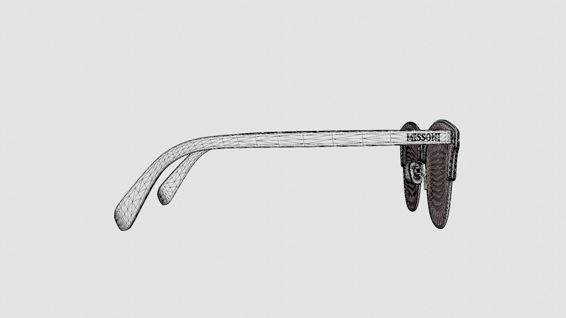 Missoni - MIS 0012 1ZX Glasses Low-poly 3D model_8