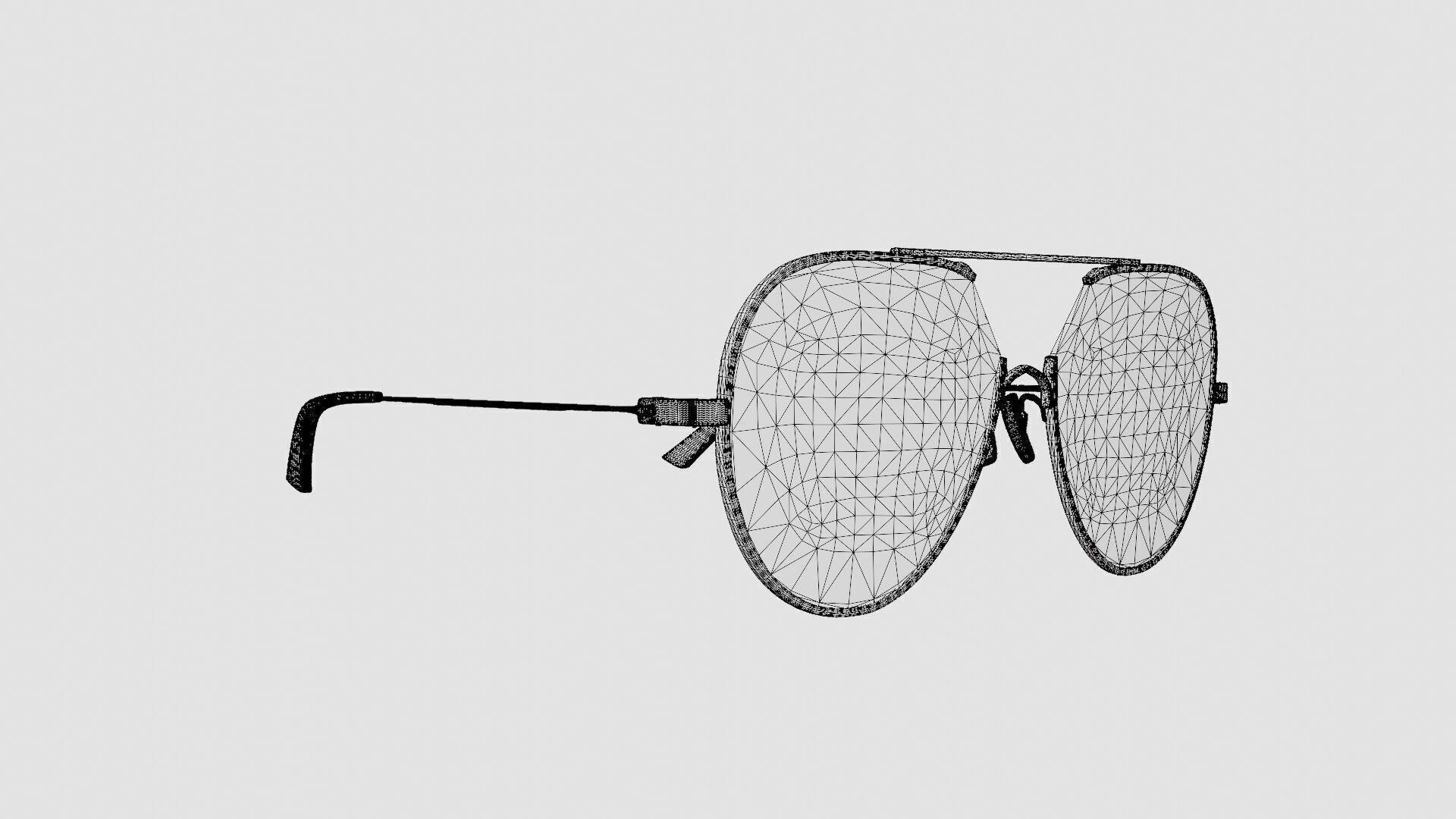 McQ - MQ0291OA 003 Glasses Low-poly 3D model_7