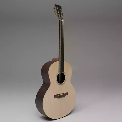 Non brand acoustic guitar 3D model