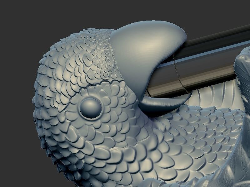Wine holder Parrot 3D print model_7