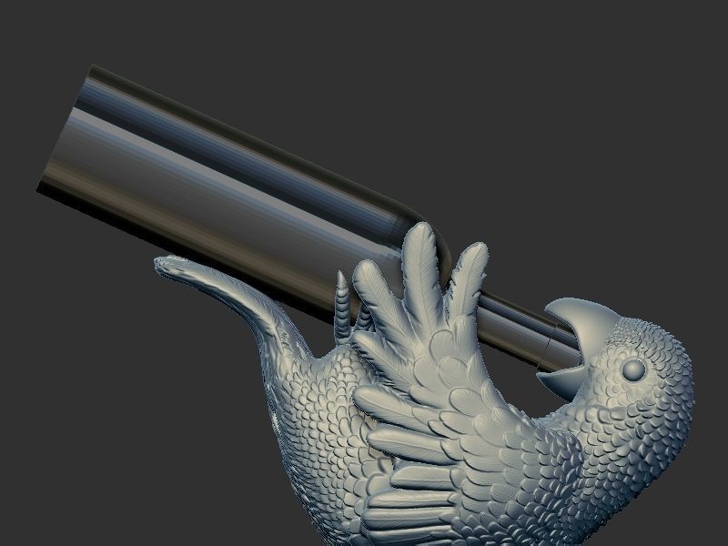 Wine holder Parrot 3D print model_5