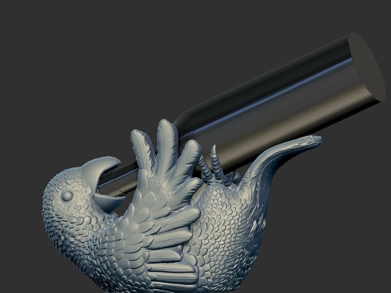 Wine holder Parrot 3D print model_2