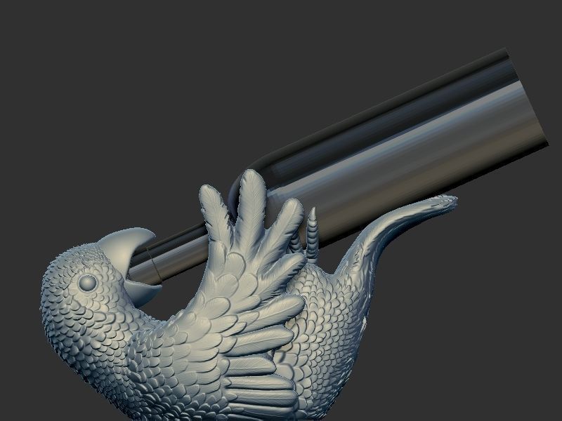 Wine holder Parrot 3D print model_1