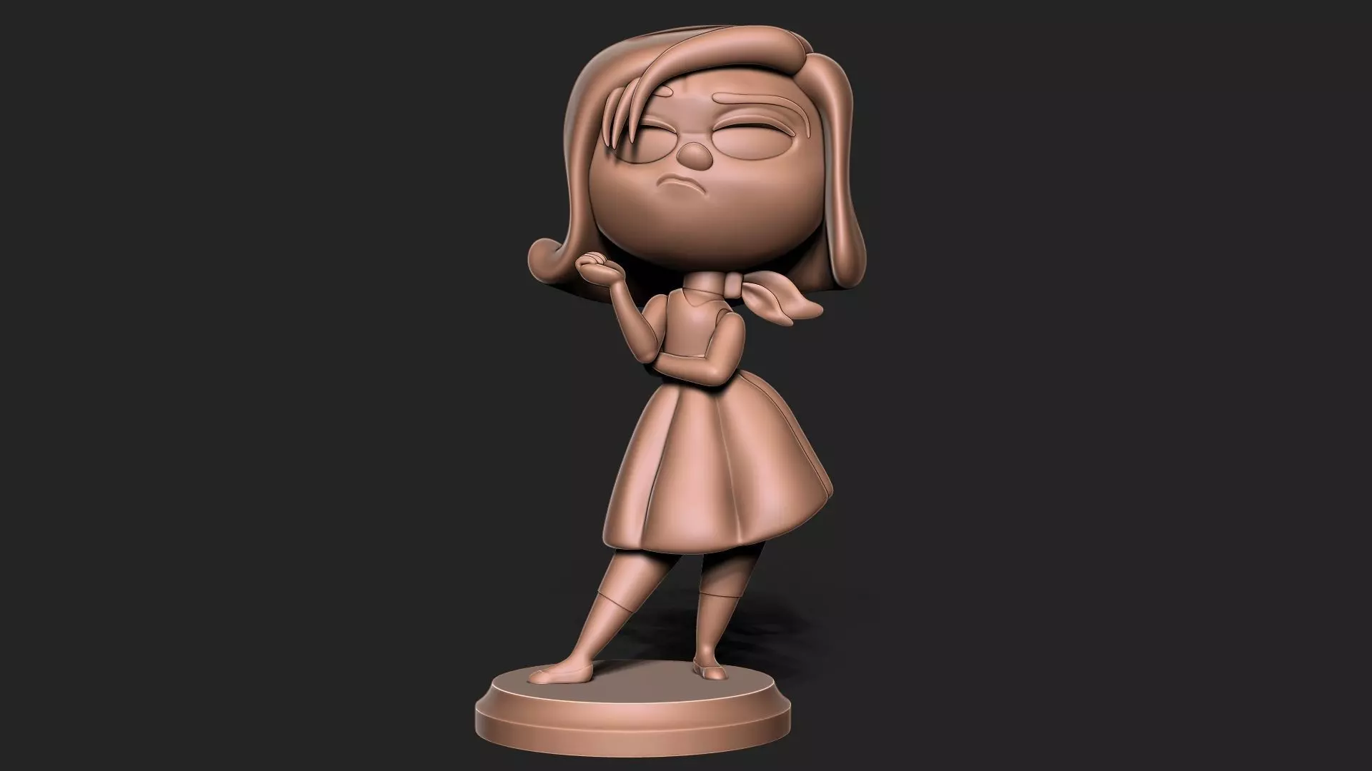inside out - disgust with base 3D print model