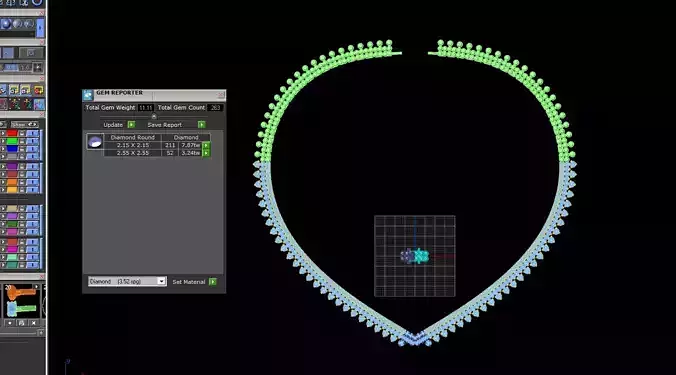 Necklaces heart made of wires