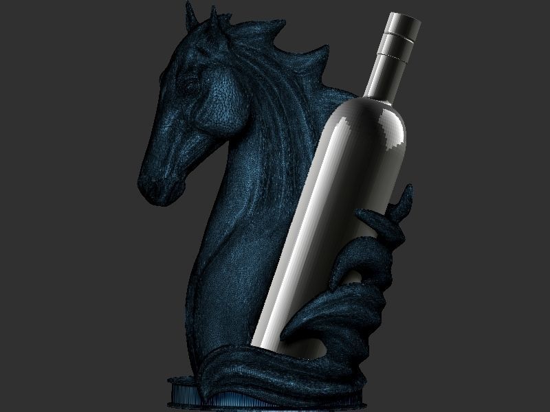 Wine HolderHorse Stand  3D print model_21