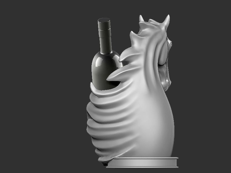 Wine HolderHorse Stand  3D print model_5