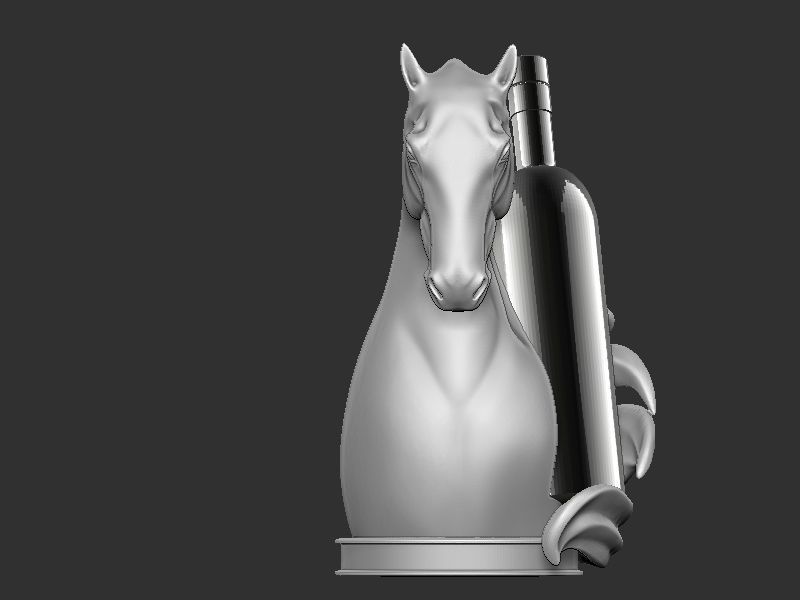 Wine HolderHorse Stand  3D print model_7