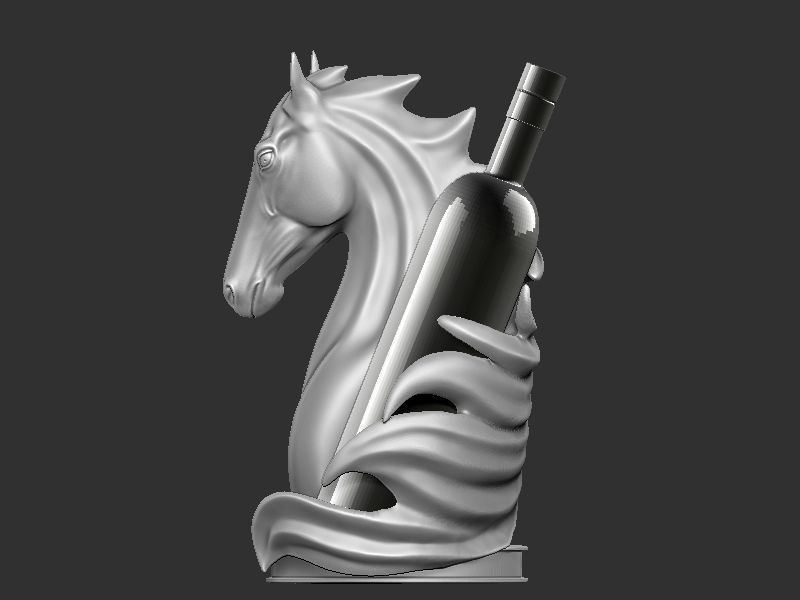 Wine HolderHorse Stand  3D print model_4